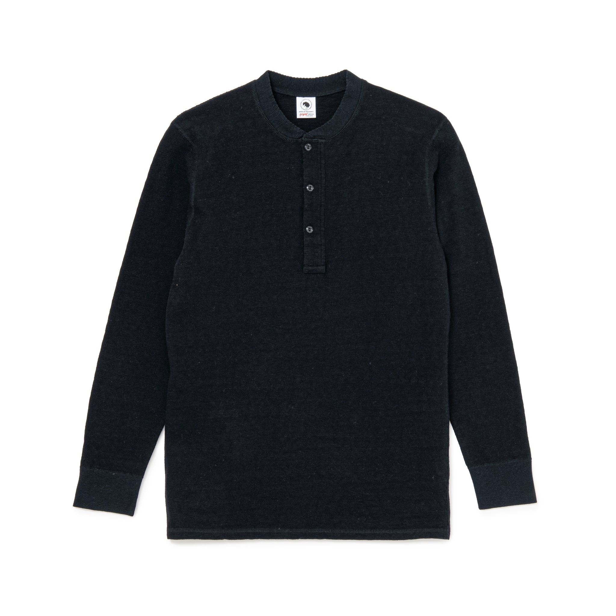 HENLEY NECK L/S TEE