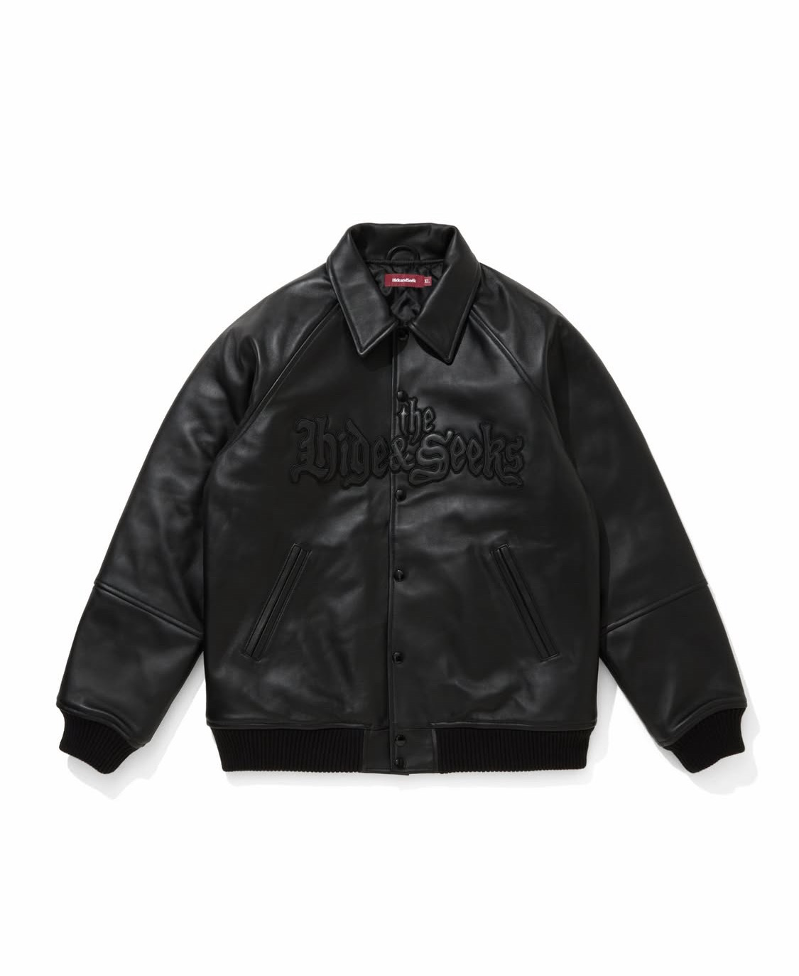 HIDE&SEEK(�n�C�h���V�[�N) / Leather Varsity Jacket