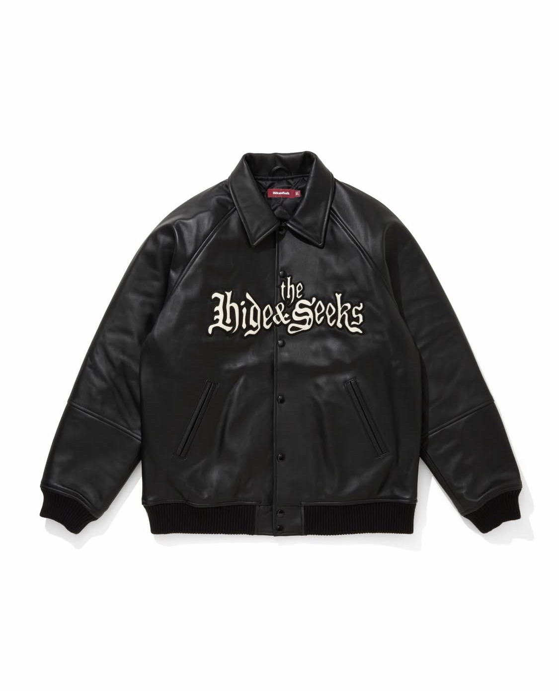 HIDE&SEEK(�n�C�h���V�[�N) / Leather Varsity Jacket